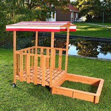 Sandkasten mit Dach Spielhaus