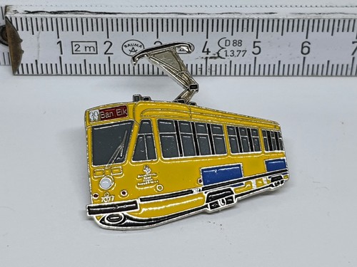 Straßenbahn tram gelb - straßenbahn, gelb/blau