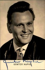Autogrammkarte Autograph Film Bühne DDR Fernsehen signiert GÜNTER HAPKE 1964