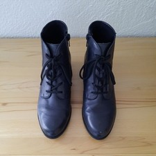 Remonte Damen Stiefeletten Schnürstiefel Gr. 37 Echtleder blau NP 69,90 €