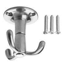 Drehhaken Dreifachhaken Deckenhaken TROMSO 3-fach Alu poliert 53x50 mm SOTECH