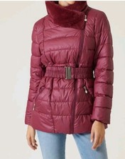 Judith Williams Wintersteppjacke mit großer Kapuze Gr. 36 Neu! Cranberry