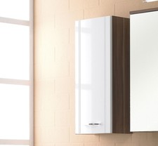 RESTPOSTEN Pelipal Badmöbel TÜBINGEN Wandschrank 30 cm in weiß Hgl. / Nussbaum 