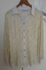 Spitzenbluse Frauen,gr. 50 Farbe Beige-Goldlyrex. Figurbetont.Neu ohne Etikett.