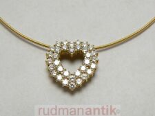 NIESSING HALSSCHNUR GOLD 750 HERZANHÄNGER GOLD 750 mit 34 BRILLANTEN ca. 1,5 ct