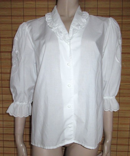 Weisse trachtenbluse spitze - trachtenbluse,