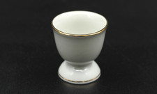 Hutschenreuther Juwel Eierbecher Elfenbein Goldrand Vintage Porzellan H 5 cm