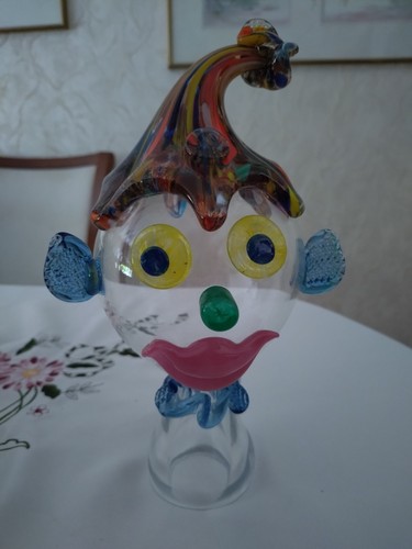 Vintage murano glas clown - vintage,
