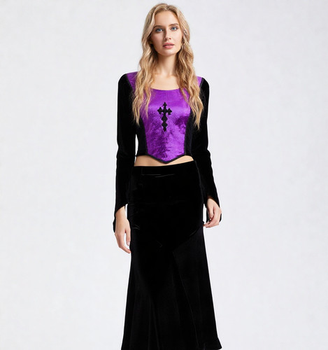 Corsagen top gothic - , cross