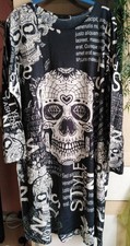 Skull kleid longshirt - skull,