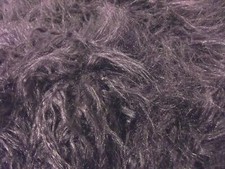 Super Luxus Kunstfell Stoffmaterial - LANGE ZOTTIGE PFLAUME