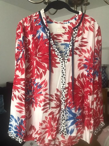 Milano bluse damen rot blau - milano,