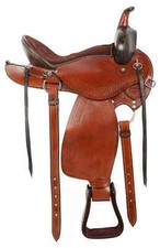 Endurance Tack Sattel Western Pleasure braunes Leder für Barrel Racing Größe ...