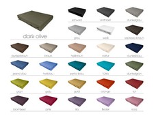 Mako-Satin Baumwollsatin Spannbettlaken Spannbetttuch uni Matratzenhöhe 12-20 cm