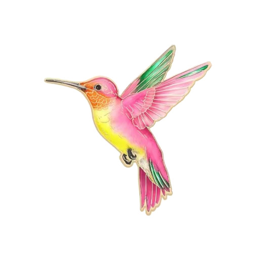 Pink kolibri anstecker vogel - pink,