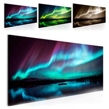 Aurora Polarlicht Nordlicht VLIES LEINWAND DEKO BILDER WANDBILDER XXL WOHNZIMMER