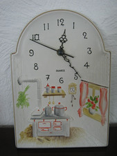 Küchenuhr Keramik Münchener Uhrenfabrik Quarz 26 x 19 cm Motiv