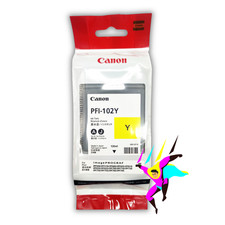ORIGINAL CANON PFI-102Y GELB TINTENPATRONE - 0898B001 - IMAGE PROGRAF - MHD2018