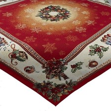 Weihnachts-Tischdecke Rot mit