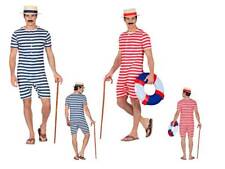 Retro Badeanzug gestreift Herren Kostüm Ringelbadeanzug 20er Jahre Karneval