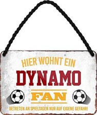 Blechschild Fußball Hier