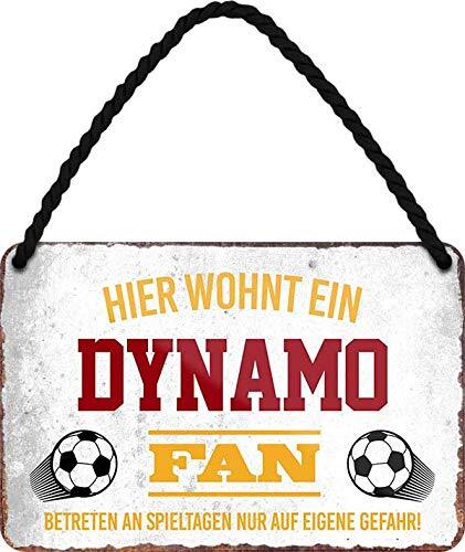 Blechschild fußball hier - blechschild,