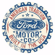 Blechschild ford round - ford,