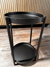 Nr. 155 Blumenständer/Pflanzenständer 2 Etagen schwarz, 20cm/35cm hoch