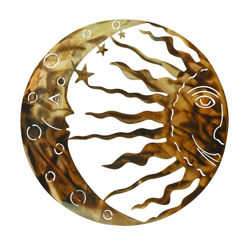 Wanddekoration metall sonne - wanddekoration,