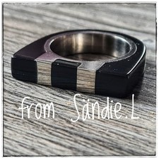 🌟🌟🌟 schwarz silberner Ring in schlichter Eleganz 🌟🌟🌟