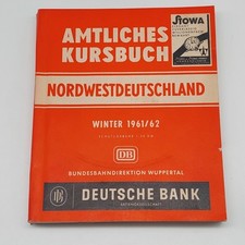 Amtliches Kursbuch Nordwestdeutschland Winter 1961 1962 Bundesbahn Wuppertal DB