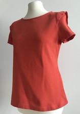 ZARA BASIC SHIRT TOP HEMD BLUSE ORANGE GR.L ÜBERALL AUSVERKAUFT