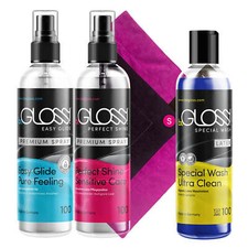 Latex Pflege SET Perfect SHINE EASY GLIDE PREMIUM SPRAY Special WASH LATEX WIPE