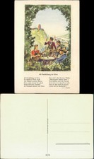 Ansichtskarte Heidelberg Beim Wein, Schloß - Künstlerkarte 1965