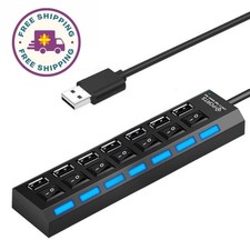 USB HUB 3.0 Verteiler 7in1 Daten Laden HUB Adapter für Laptopt PC Smartphone