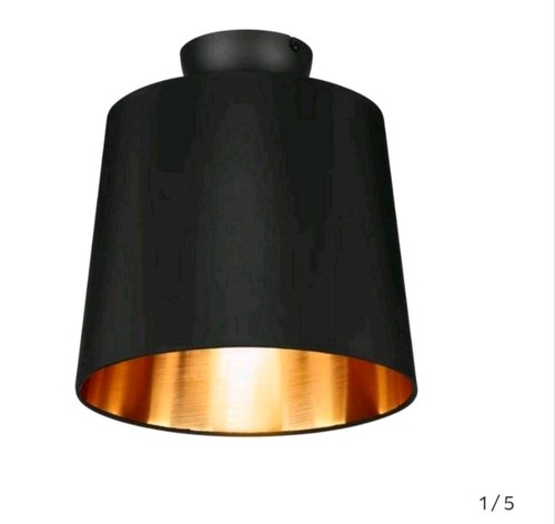 Lampenschirm schwarz gold - schwarz,