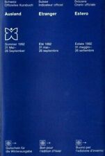 Schweiz, Offizielles Kursbuch Fernverbindungen Ausland 1992 Sommer