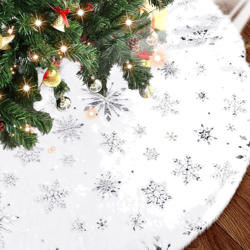 Weihnachtsbaumdecke plüsch - weihnachtsbaumdecke,