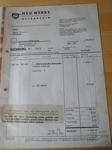 Original nsu werke neckarsulm - nsu,
