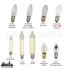 E10 Topkerzen Riffelkerzen Spitzkerzen Kleinschaft E14 SchaftKerzen Mini Flacker