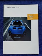 Opel speedster turbo prospekt - turbo,