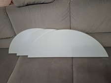 3 Regalbretter Halbrund Grau