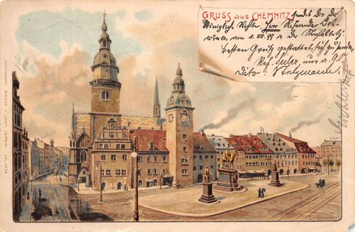 Gruss aus chemnitz postkarte - gruss,