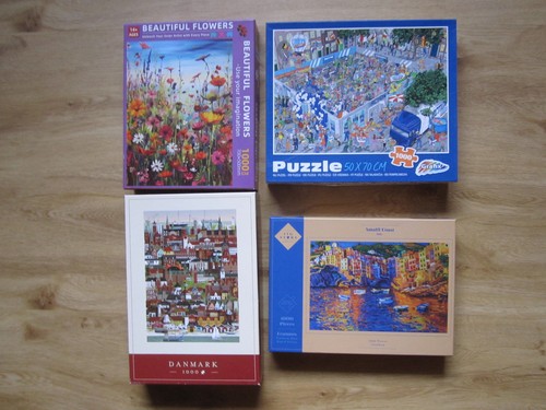 4x1000 teile puzzle konvolut - puzzle,