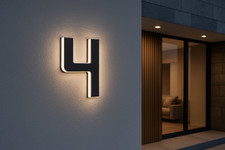 Paulmann Solar Hausnummer Nr.4 IP44 3.000K Dämmerungsschalter Akku wechselbar