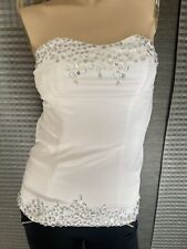 Edle Korsage mit Glitzersteinen- Corsage- Gr. 34  in strahlend Weiß  !