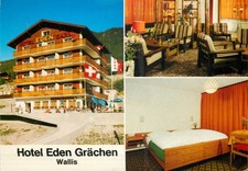 um 17167 Hotel Eden Grachen Wallis Schweiz Postkarte