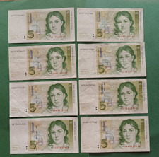 8 x 5 DM Scheine  aus Sammlung