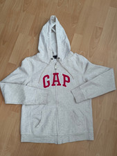 GAP Sweatshirt Jacke Gr M in hellgrau mit pinkem Aufdruck