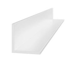 Hart PVC Winkelleiste weiß Ecke Kantenschutz Kunststoff L Profil, 10-200cm Länge